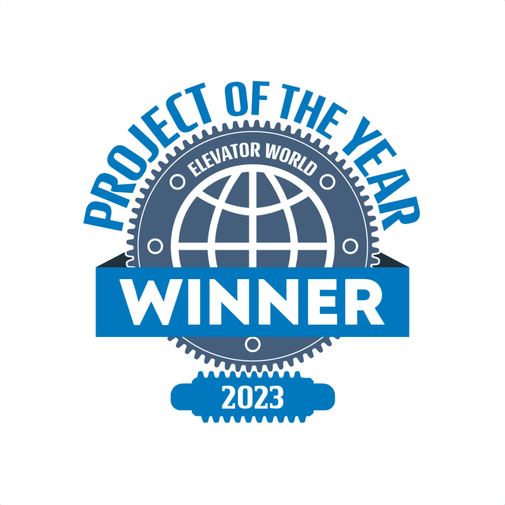 Hill Hiker 2023 Elevator World Project of the Year Award Winner Badge for Inclined Elevators Category