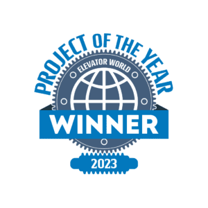 Hill Hiker 2023 Elevator World Project of the Year Award Winner Badge for Inclined Elevators Category