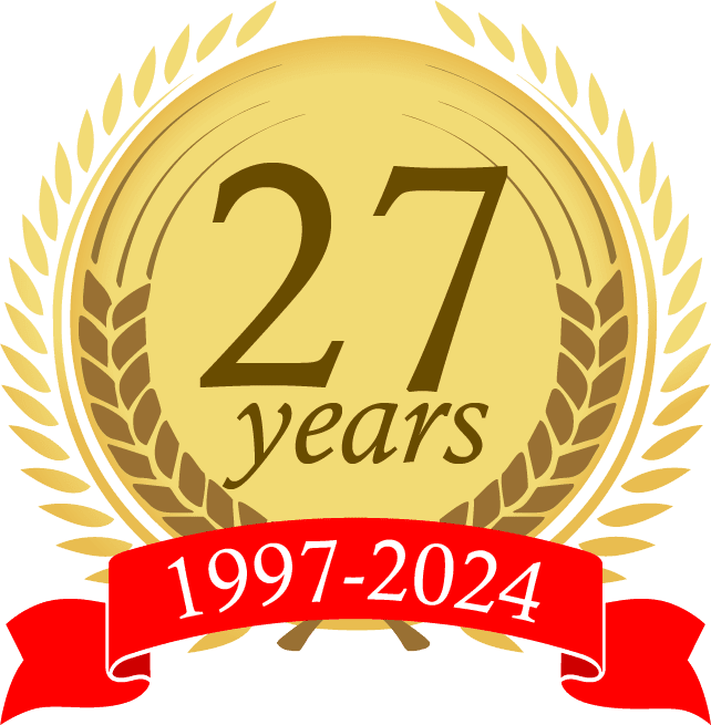 Hill Hiker Inc, 1997 to 2024, 27 years in business anniversary