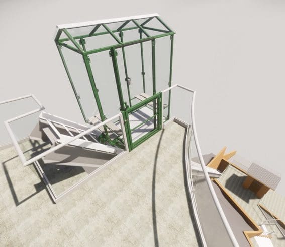 Hill Hiker funicular 3D image from project in Beverly Hills