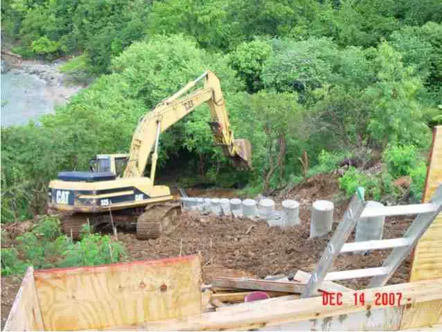 Excavator Clearing Hillside For Private Funicular