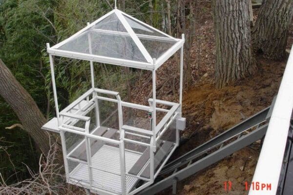 Hill Hiker Incline Home Elevator With Custom Car Roof