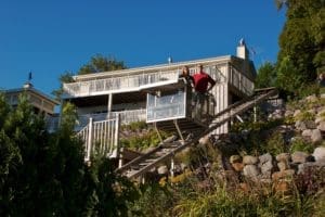 Inclined Elevator Moving Uphill