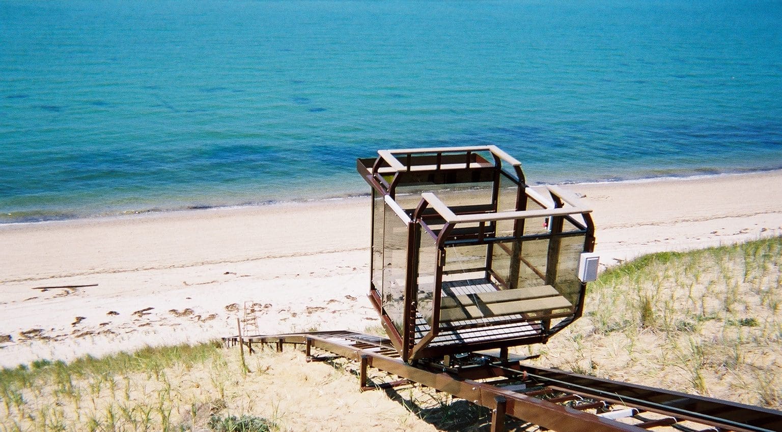 Hill Hiker lift provides oceanfront beach access