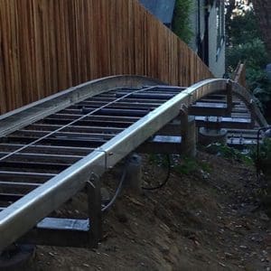 Hill Hiker outdoor elevator curved stainless steel track rail