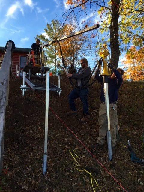 Hill Hiker hydrulic driven post piles