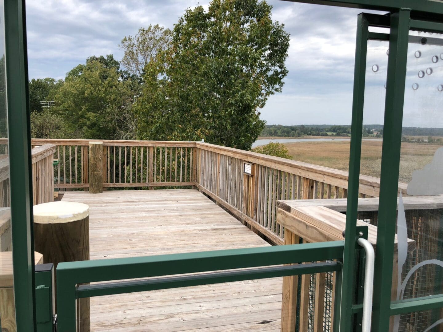 Exit to the Upper Level of the Patuxant Rive Park Observation Tower from the Hill Hiker Outdoor Elevator