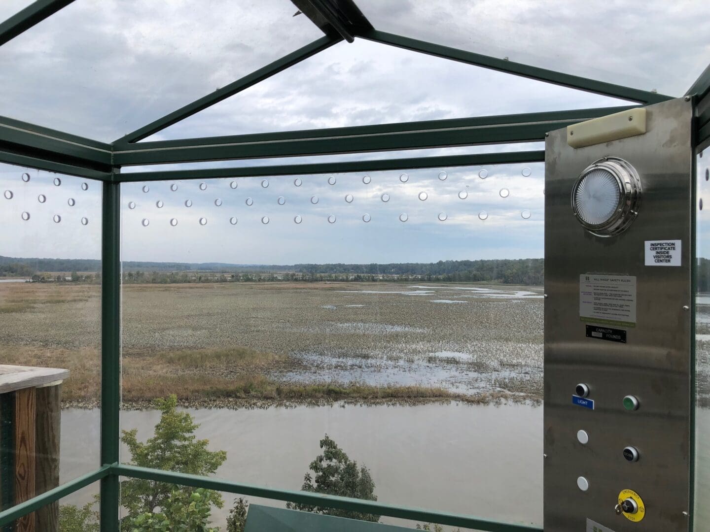 View from the Hill Hiker Outdoor Tram at the Top of the Patuxant River Park