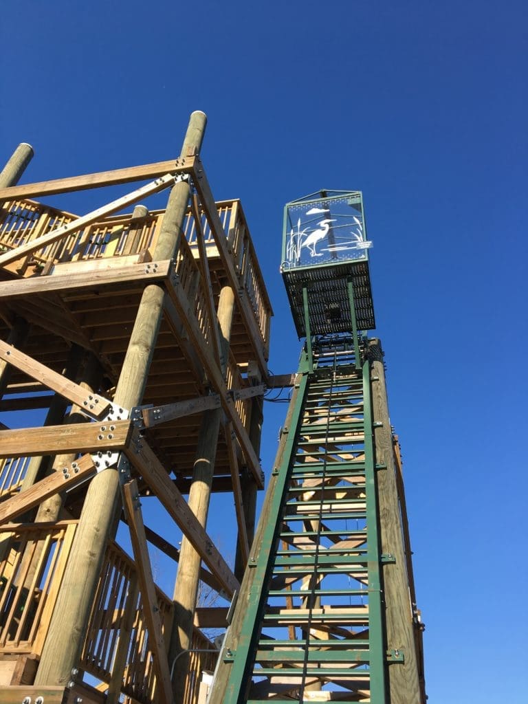 Nature Observation tower with Hill Hiker Inclined Elevator Providing ADA Access