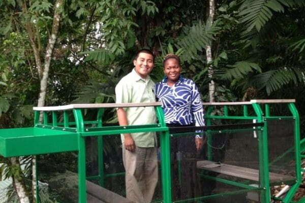 Commercial inclined funicular at Eco tourism resort in Belize, Central America