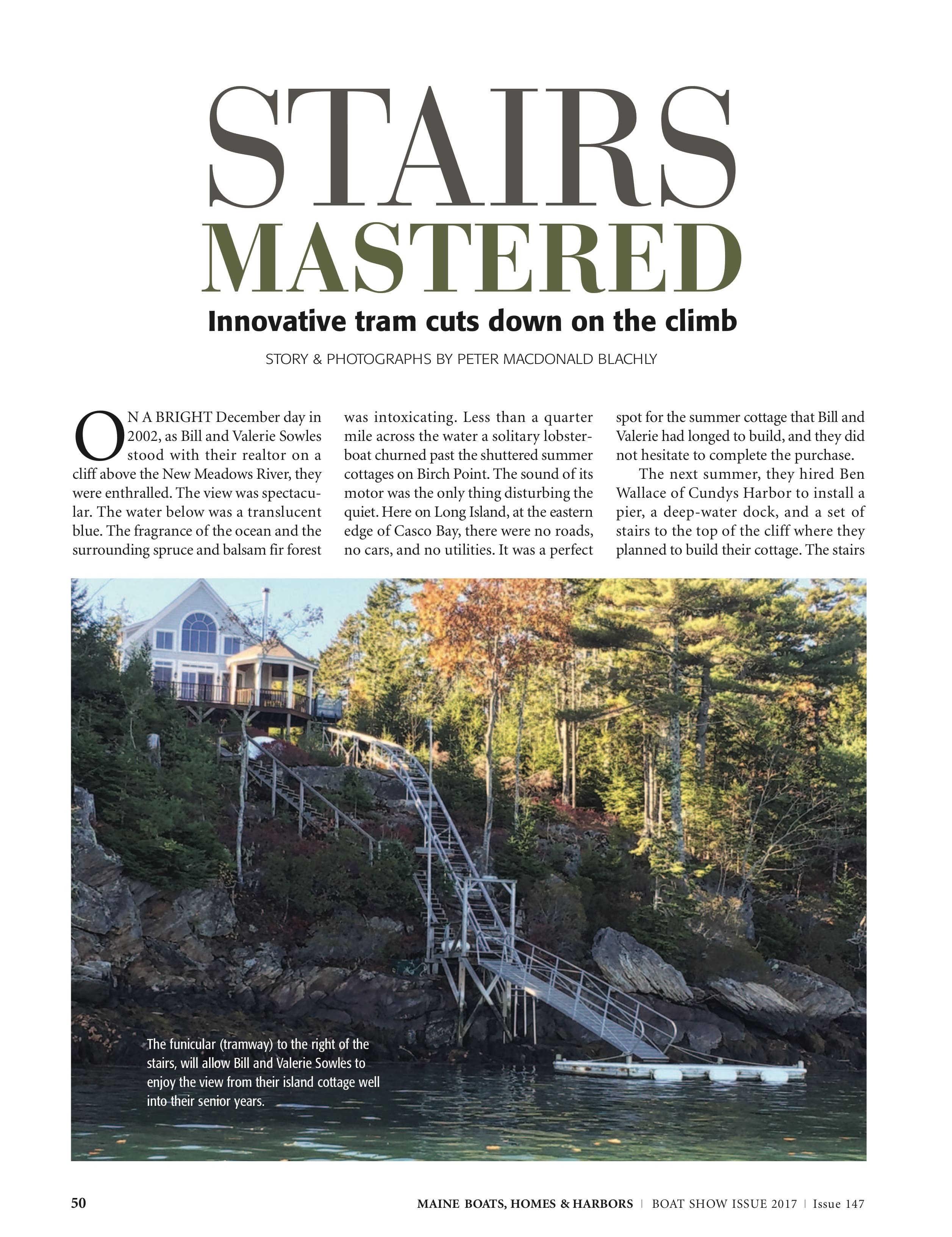 Maine Boats Homes & Harbors Stairs Mastered Article Featuring Hill Hiker