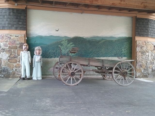 Ozark Folk Center Sculpture, Art and Historical Wagon Cart in Arkansas