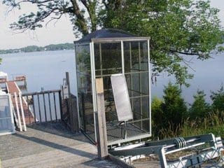 Fully Enclosed Commercial Tram At Cabin